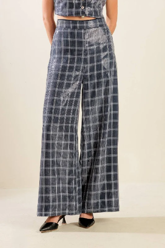 Relaxed Tops TRAVELING FAR NAVY SEQUIN PANTS