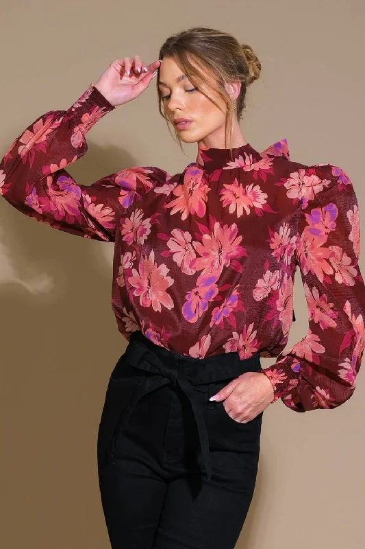 Short Design GARDEN ROMANCE WOVEN TOP