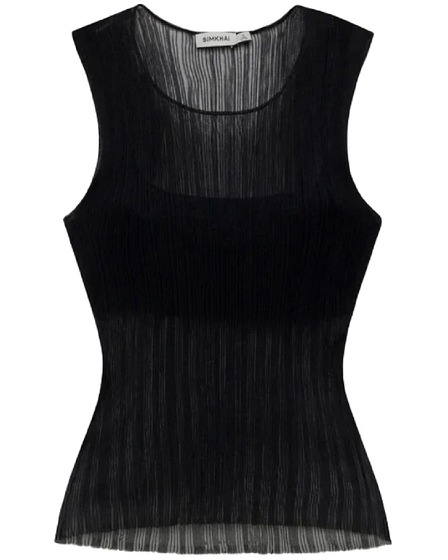 Sports Fashion Black Mesh Oakley Tank