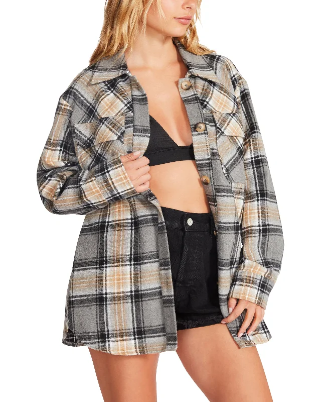 Retro Prints BROOKLYN SHACKET GREY MULTI