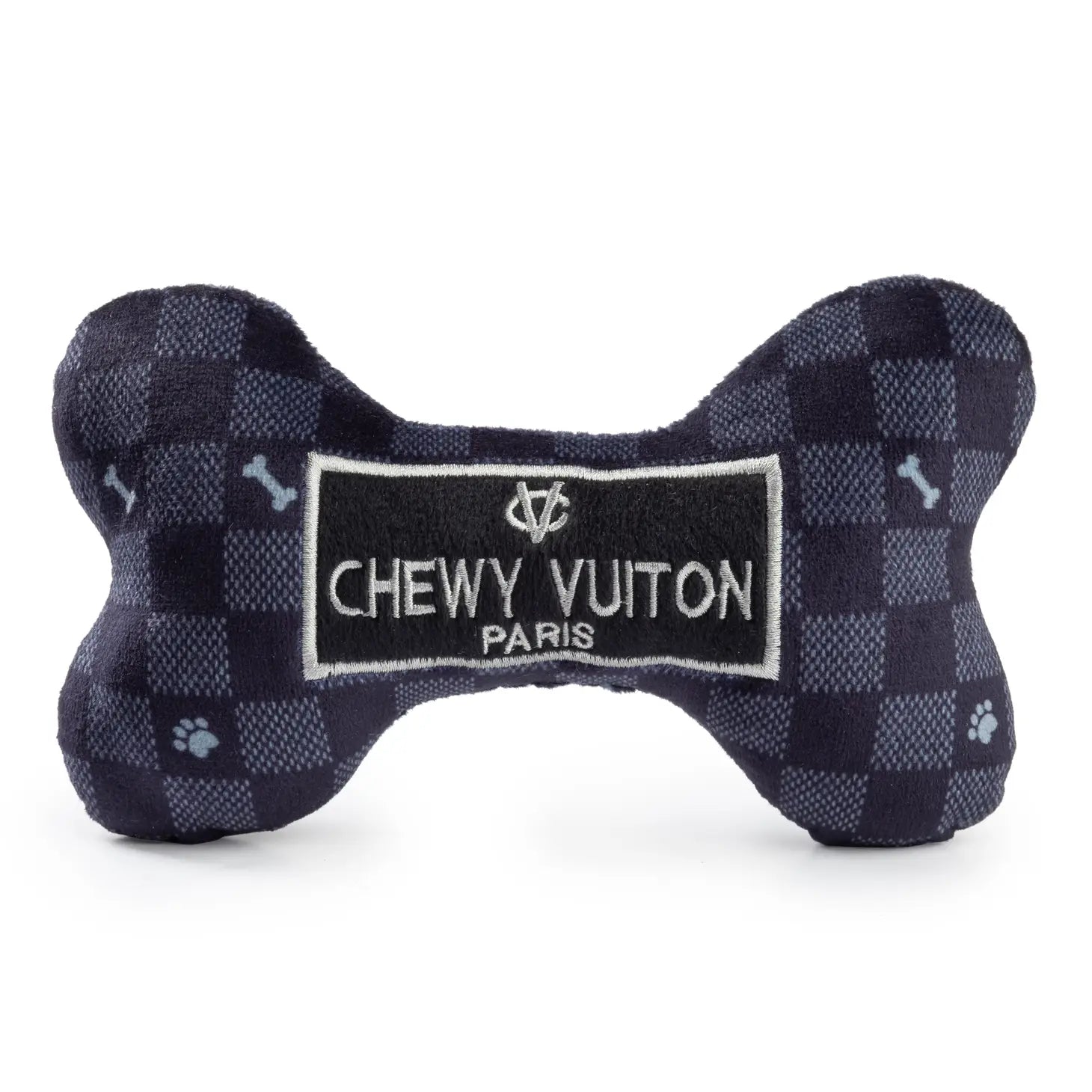 Breezy Style Black Checker Chewy Vuiton Bone | Small
