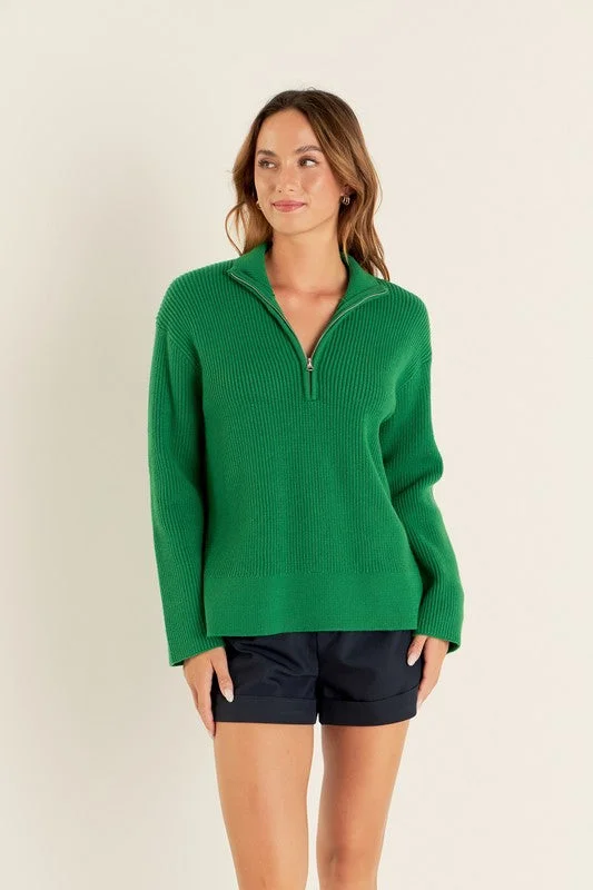 Casual Fit Wear Zip Collar Sweater