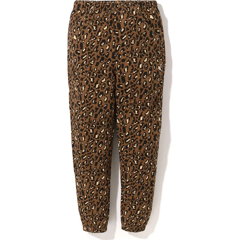 High-end Design LEOPARD OVERSIZED SWEAT PANTS LADIES