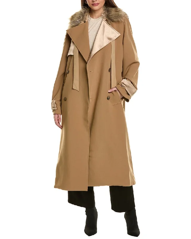 Free And Casual Adrienne Landau Trench Coat